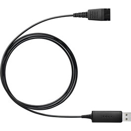 Jabra Adaptateur USB Link 230 (230-09) pour micro-casque de bureau avec connecteur QD, plug-and-play pour softphone