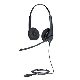 Jabra BIZ 1500 QD Duo Micro-casque filaire professionnel à deux écouteurs pour téléphone fixe avec antibruit et déconnexion rapide