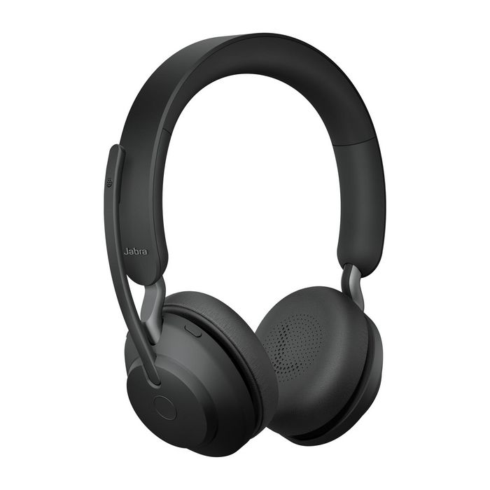 Jabra Evolve2 65 Link380c - Casque sans fil professionnel avec micro pour Communication unifiée (UC), Réduction de bruit passive, Autonomie 37 heures, Noir