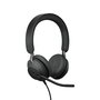 Jabra Evolve2 40 Casque filaire professionnel avec réduction de bruit passive, busylight et 3 microphones, USB-A/USB-C, pour communications unifiées