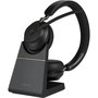 Jabra Evolve2 65 UC Stereo Headset avec station de charge, Noir