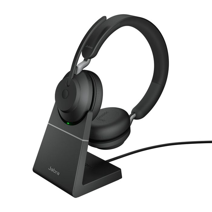 Jabra Evolve2 65 UC Stereo Headset avec Stand, Noir