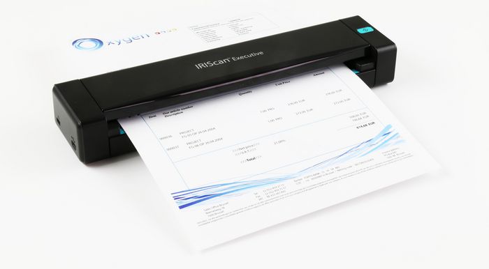 IRIScan Executive 4 - Scanner mobile professionnel recto verso, 8 ppm, 1200 dpi, avec logiciels OCR et gestion de cartes de visite, USB