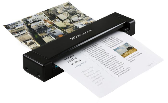 IRIScan Executive 4 - Scanner mobile professionnel recto verso, 8 ppm, 1200 dpi, avec logiciels OCR et gestion de cartes de visite, USB