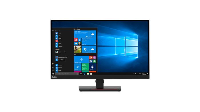 Lenovo T27q-20 - Écran PC 27 pouces (68,6 cm) WQHD 2560 x 1440 IPS, 6 ms, 350 cd/m², HDMI, DisplayPort, USB, design sans bordure sur 3 côtés
