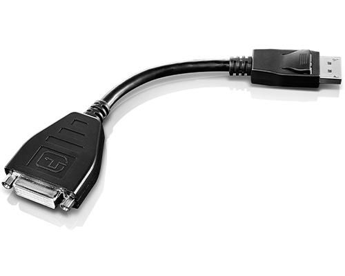 Lenovo - Câble DisplayPort vers DVI-D Single-Link - 20 cm - Résolution max 1920x1200 - Compatible écran digital Lenovo - Câble DisplayPort vers DVI-D Single-Link - 20 cm - Résolution max 1920x1200 - Compatible écran digital