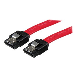 Startech Cable SATA 30 cm avec Verrouillage de Sécurité - Connecteur SATA Mâle vers Mâle - Rouge SATA3