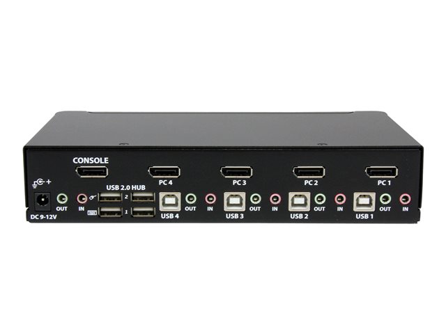 Startech SV431DPUA Commutateur KVM 4 Ports DisplayPort + Audio + USB 2.0 Résolution 2560x1600