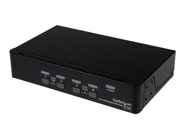 Startech SV431DPUA Commutateur KVM 4 Ports DisplayPort + Audio + USB 2.0 Résolution 2560x1600