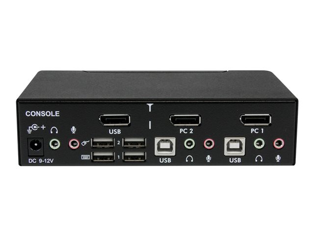 Startech SV231DPUA Commutateur KVM 2 Ports DisplayPort USB Audio 4K UHD 3840x2400 Startech SV231DPUA Commutateur KVM 2 Ports DisplayPort USB Audio 4K UHD 3840x2400
