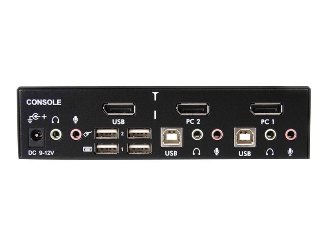 Startech SV231DPUA Commutateur KVM 2 Ports DisplayPort USB Audio 4K UHD 3840x2400 Startech SV231DPUA Commutateur KVM 2 Ports DisplayPort USB Audio 4K UHD 3840x2400