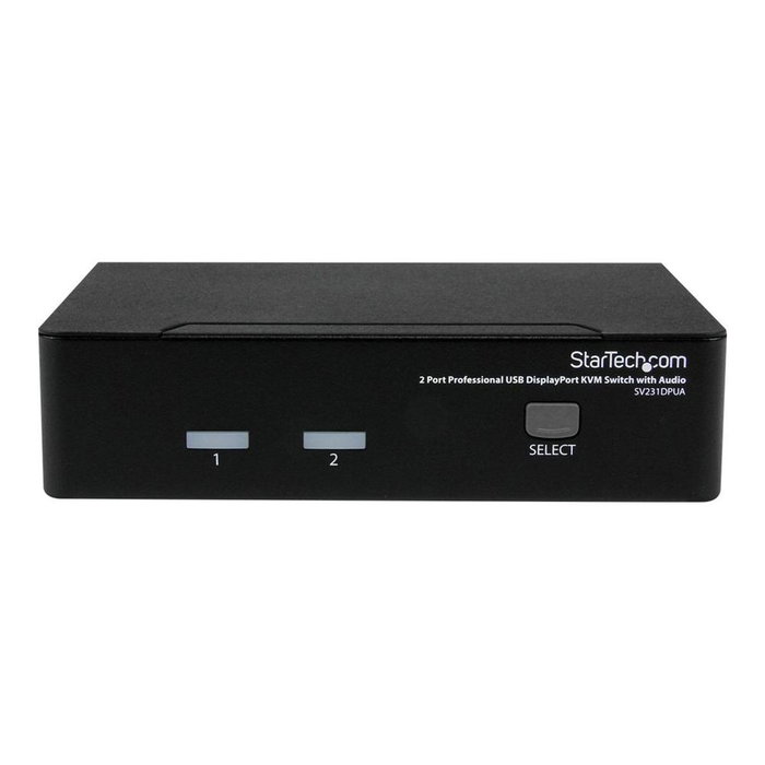 Startech SV231DPUA Commutateur KVM 2 Ports DisplayPort USB Audio 4K UHD 3840x2400 Startech SV231DPUA Commutateur KVM 2 Ports DisplayPort USB Audio 4K UHD 3840x2400