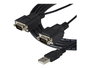 StarTech.com Adaptateur USB vers 2 Ports RS-232 Série DB9 - Câble 1,8m