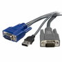 StarTech.com Câble KVM Ultra Thin VGA et USB 2-en-1, 1,8m, Noir