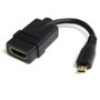 Startech HDADFM5IN Adaptateur Micro HDMI vers HDMI 4K Ultra HD 30Hz avec connecteurs dorés pour smartphone tablette