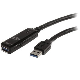 Startechcom Câble d'extension USB 3.0 Actif 10m USB Type-A Mâle vers Femelle Noir