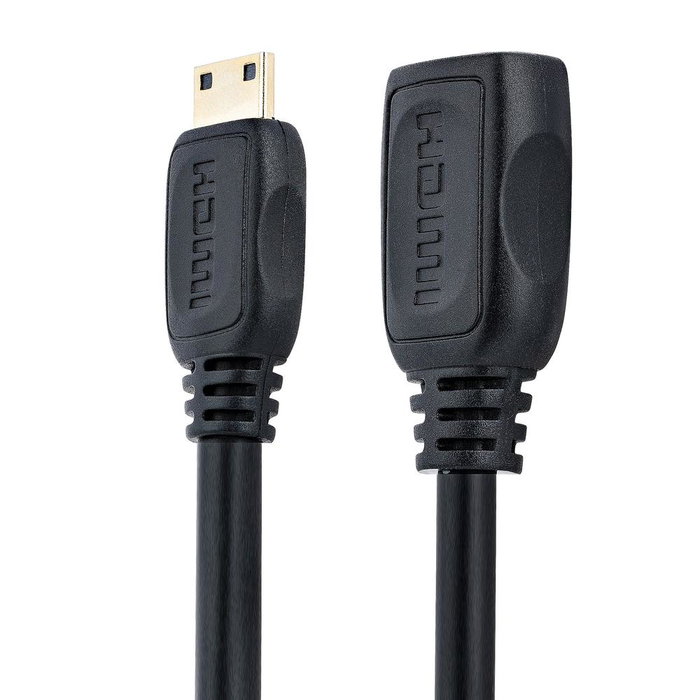 Startech Câble Adaptateur Mini HDMI vers HDMI 4K 12,5 cm - Ultra HD 3840x2160 - Audio 7.1 - Compact Noir