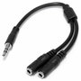 Adaptateur Audio Jack Startech MUY1MFFS Noir 0,2 m