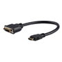 StarTech HDDVIMF8IN Adaptateur HDMI DVI-D Mâle vers Femelle Câble Intégré 20 cm