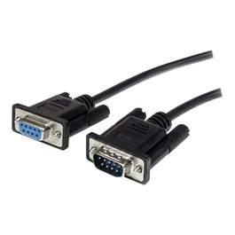 StarTech.com Câble Extension Série RS232 DB9 Mâle vers Femelle 1 mètre Noir Blindé