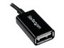 Startechcom Adaptateur Micro USB vers USB A femelle OTG 12,7 cm noir