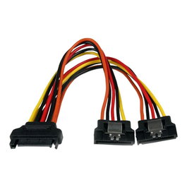 StarTech.com Cable Diviseur d'Alimentation SATA avec Verrouillage 0.15 m Mâle vers 2 Femelles