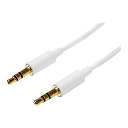 Startech Câble Audio Jack 3,5 mm Mâle à Mâle, 2m, Blanc