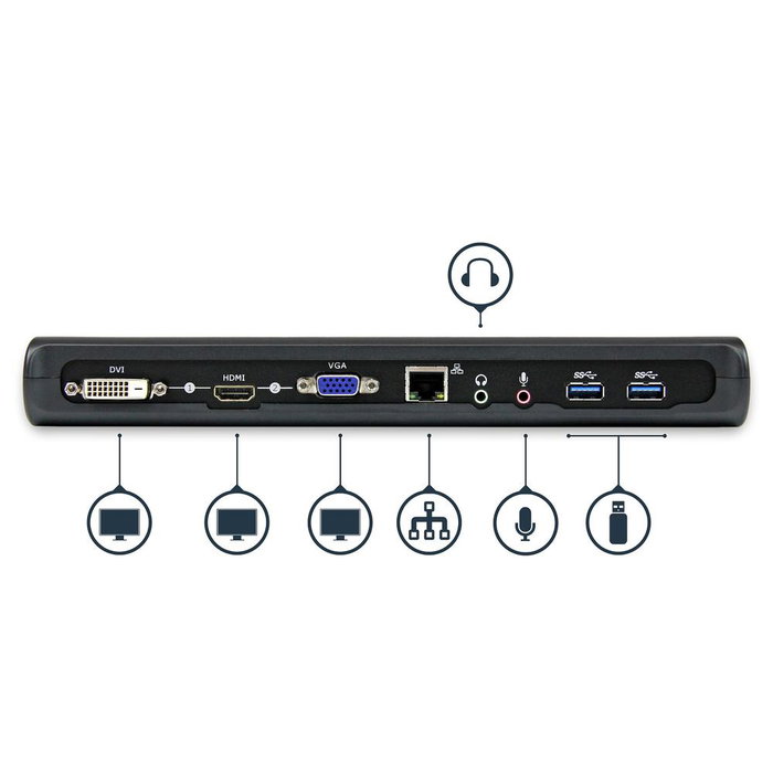 Startech Docking Station USB 3.0 10-en-1 avec HDMI DVI VGA Ethernet Gigabit Audio