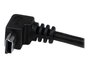 Startechcom Câble USB A vers Mini USB B 2m Noir, coudé à 90°