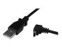 Startechcom Câble USB A vers Mini USB B 2m Noir, coudé à 90°