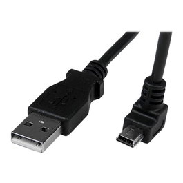 Startechcom Câble USB A vers Mini USB B 2m Noir, coudé à 90°