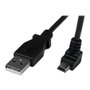 Startechcom Câble USB A vers Mini USB B 2m Noir, coudé à 90°