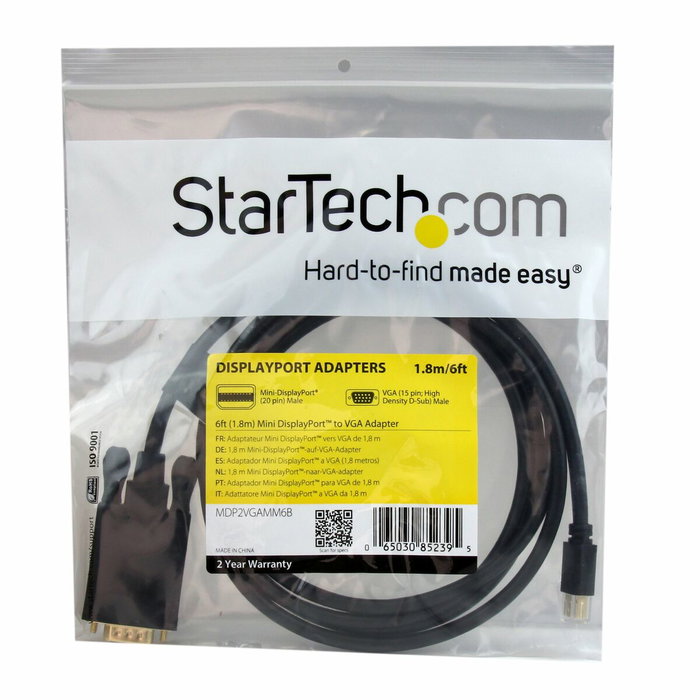Adaptateur Mini DisplayPort vers VGA Startech MDP2VGAMM6B Adaptateur Mini DisplayPort vers VGA Startech MDP2VGAMM6B