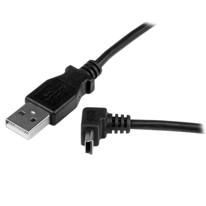 Startechcom USBAMB1MU Câble USB 2.0 Type A vers Mini-B Mâle, 1 m, Noir, à Angle Droit