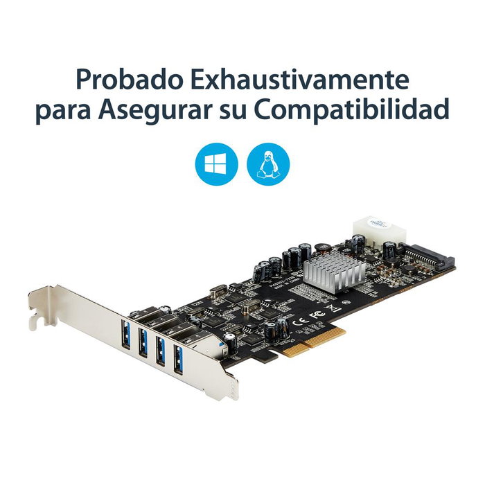 StarTech PEXUSB3S44V Carte PCI Express 4 Ports USB 3.0 avec UASP et Alimentation SATA