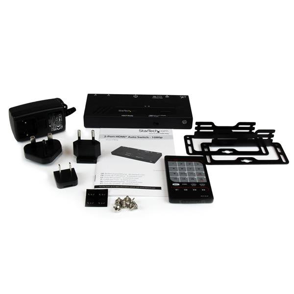 Startech VS221HDQ Commutateur HDMI 2 ports 1920x1080 HDCP avec télécommande Noir Startech VS221HDQ Commutateur HDMI 2 ports 1920x1080 HDCP avec télécommande Noir