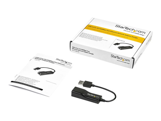 StarTech.com Adaptateur USB 2.0 vers RJ45 Fast Ethernet 10/100 Mbps RDNET2USB StarTech.com Adaptateur USB 2.0 vers RJ45 Fast Ethernet 10/100 Mbps RDNET2USB