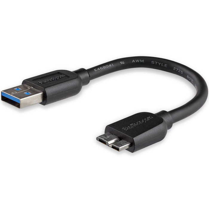 Startechcom USB3AUB15CMS Câble USB 3.0 Type A Mâle vers Micro USB 3.0 Mâle 15 cm - 5 Gbps Startechcom USB3AUB15CMS Câble USB 3.0 Type A Mâle vers Micro USB 3.0 Mâle 15 cm - 5 Gbps