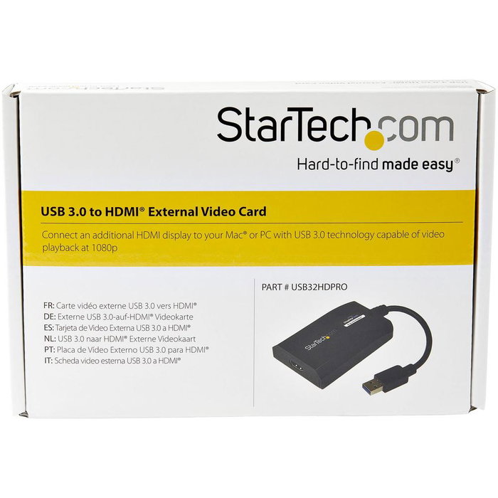 StarTech.com USB32HDPRO Adaptateur USB 3.0 Type-A vers HDMI avec résolution 1920x1200 et audio 5.1