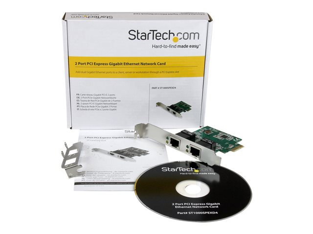 Startech.com Carte Réseau 2 Ports Ethernet Gigabit PCI-E Adaptateur NIC ST1000SPEX42