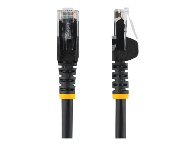 StarTech.com Câble Réseau CAT6 RJ45 2 m LSZH - N6LPATCH2MBK, UTP, 10 Gigabit, PoE 100W, Snagless
