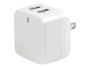 StarTech.com Cargateur mural USB 2 ports 17 W blanc pour tablettes et smartphones - PACWH17W2X