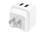 StarTech.com Cargateur mural USB 2 ports 17 W blanc pour tablettes et smartphones - PACWH17W2X