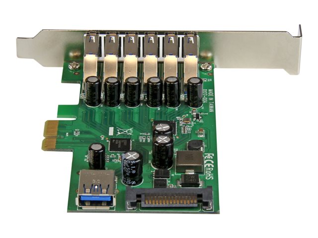 StarTech ST1030USBM Carte PCI Express 2.0 7 Ports USB 3.0 avec Alimentation SATA