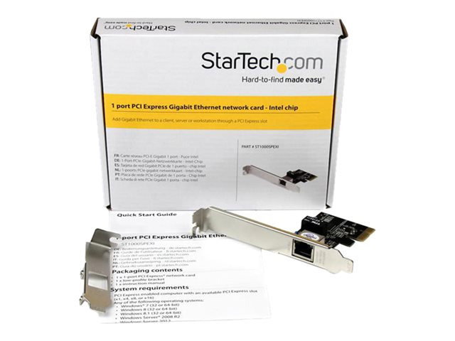 StarTech ST1000SPEXI Carte Réseau PCI Express Intel I210, RJ45 Gigabit 1 Gbps StarTech ST1000SPEXI Carte Réseau PCI Express Intel I210, RJ45 Gigabit 1 Gbps