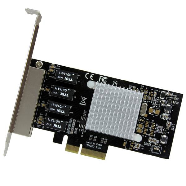 Startechcom Carte réseau Gigabit Ethernet 4 ports RJ45 PCIe Intel I350-AM4 PXE Startechcom Carte réseau Gigabit Ethernet 4 ports RJ45 PCIe Intel I350-AM4 PXE