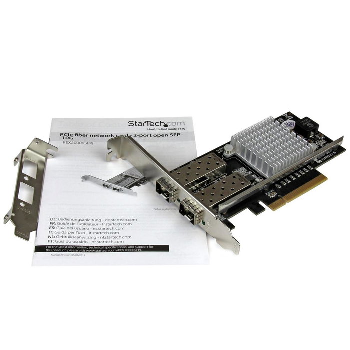 StarTech PEX20000SFPI Carte Réseau PCI Express Fibre 10GbE 2x Ports SFP+ Bas Profil