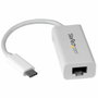 Startechcom Adaptateur réseau USB-C vers RJ45 Gigabit Ethernet blanc