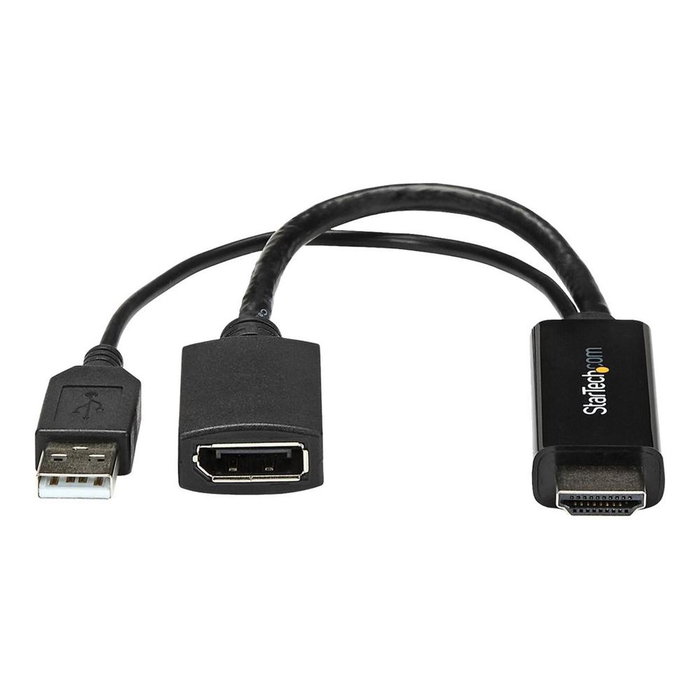Startechcom Convertisseur HDMI vers DisplayPort 4K 30Hz Alimenté par USB Audio 7.1 Adaptateur Actif Noir Startechcom Convertisseur HDMI vers DisplayPort 4K 30Hz Alimenté par USB Audio 7.1 Adaptateur Actif Noir