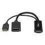 Startechcom Convertisseur HDMI vers DisplayPort 4K 30Hz Alimenté par USB Audio 7.1 Adaptateur Actif Noir